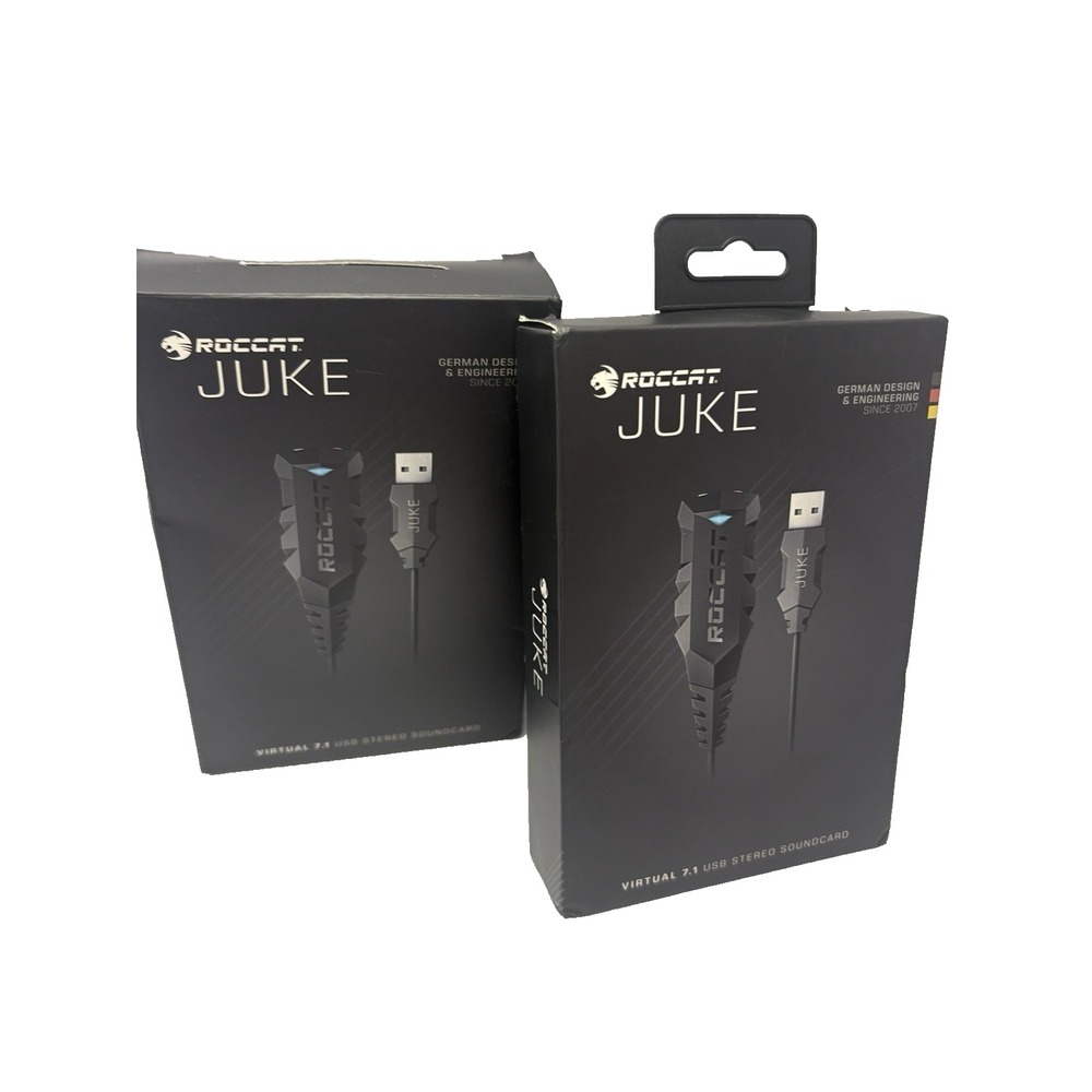 (2) ROCCAT Juke Virtual 7.1 Plus USB Stereo Soundcard Adapter /Gaming Headphones